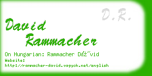 david rammacher business card